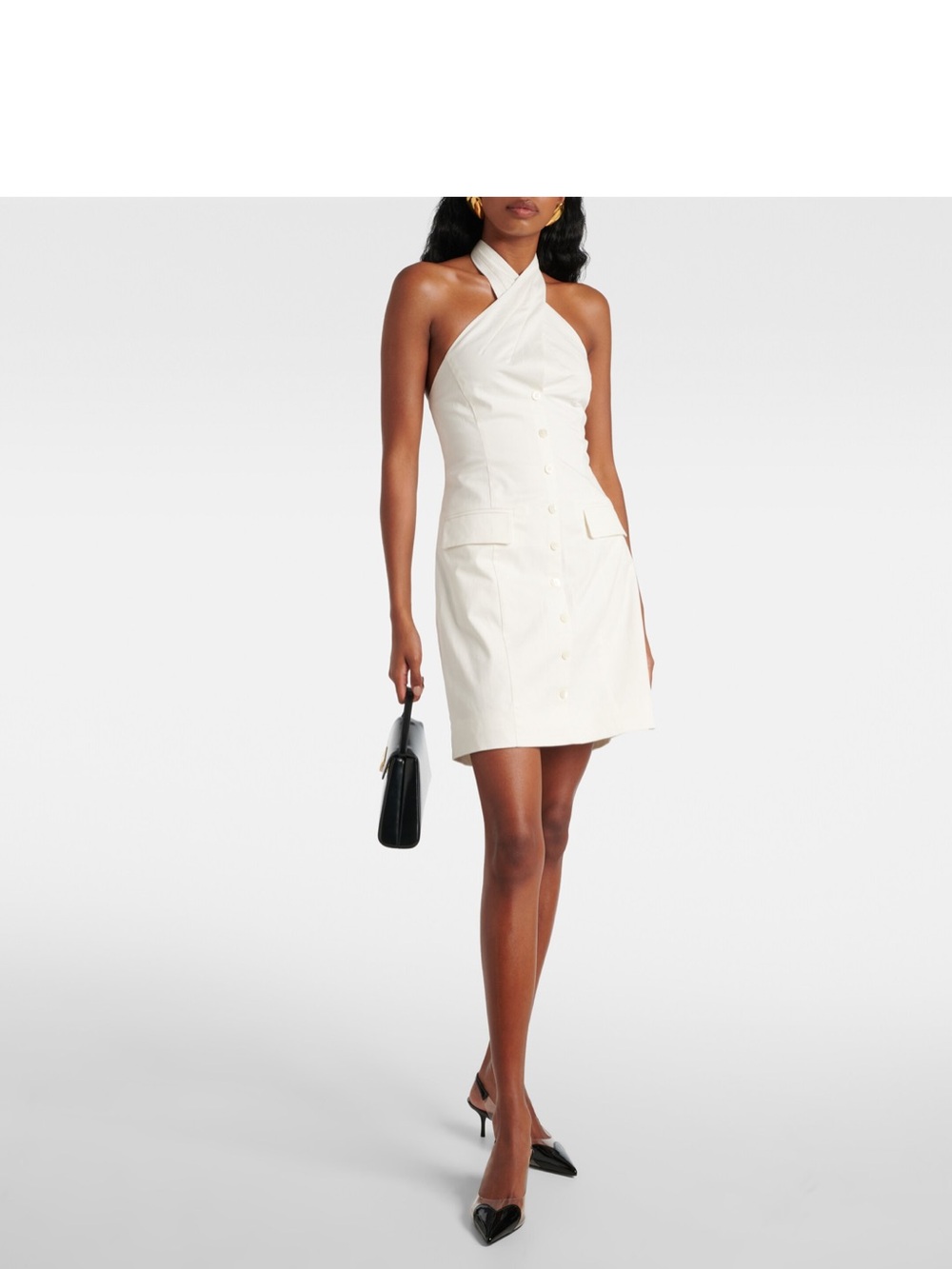 STAUD Haven cotton chino minidress
